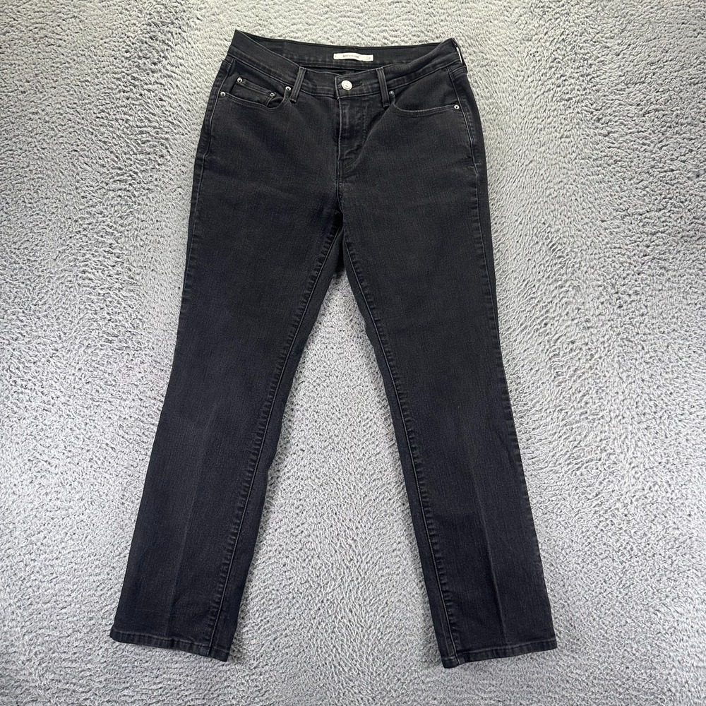 Levi's 505 Jeans Womens 6 Black‎ Cotton Denim Straight Travel Workwear Stretch